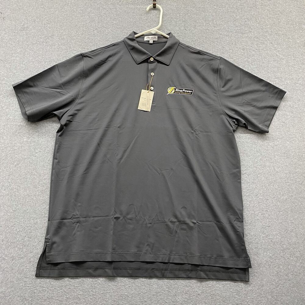Peter Millar Crown Sport Summer Comfort Polo XL Iron Gray Ring Power NWT Golf